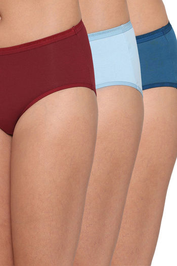Buy Wacoal Medium Rise Half Coverage Hipster Panty (Pack of 3) - Multicolor